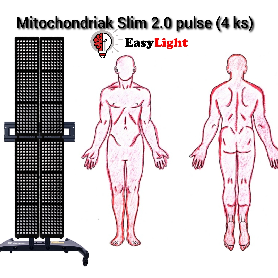 LED červený a infračervený panel Mitochondriak Slim 2.0 od EasyLight - Red Light Therapy, skladanie a syhcnronizácia (2)